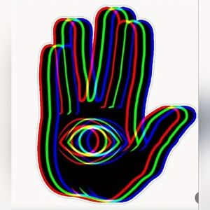 All seeing eye car decal